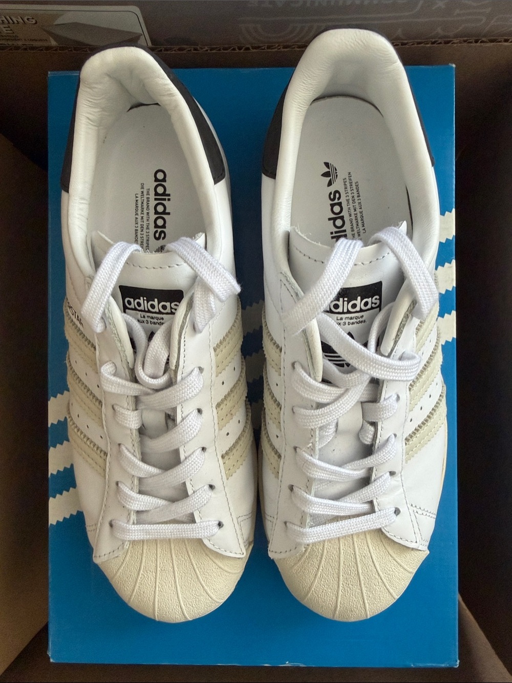 adidas White Cream Classic Sneakers